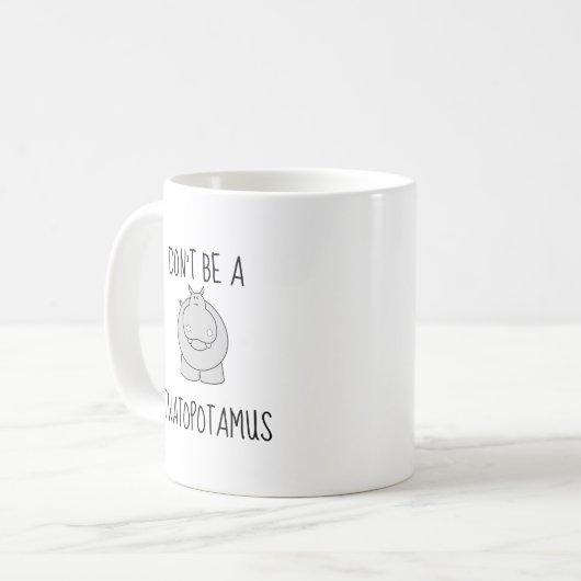 Twatopotamusのおもしろいなマグ コーヒーマグカップ (正面左)