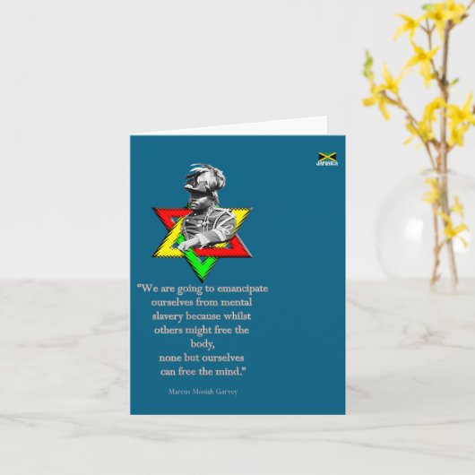 Tweaks Clothing - Marcus Mosiah Garvey Quote - Jam カード (黄色い花)