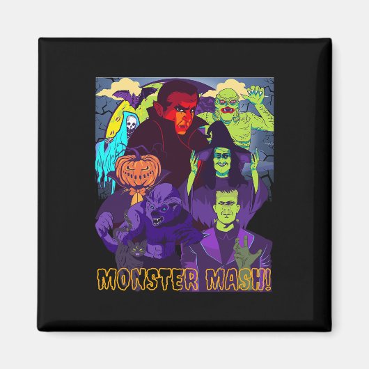 Twear Tee's Monster Mash Halloweenコスチュームおもしろいモン マグネット (正面)