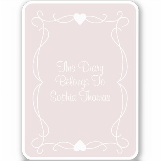 Twee "この日記は属する"ジャーナル蔵書票 シール (正面)