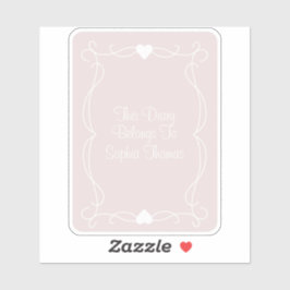 Twee "この日記は属する"ジャーナル蔵書票 シール