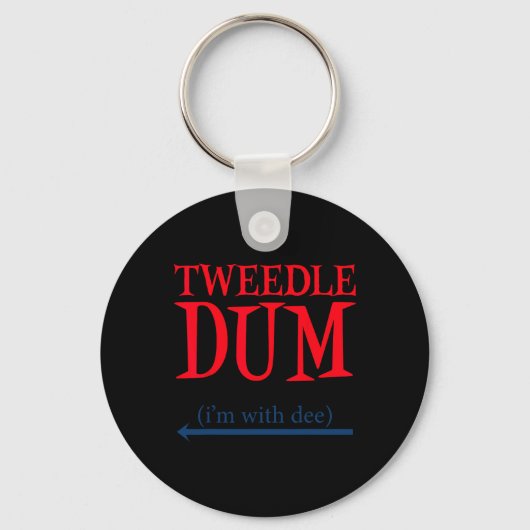 Tweedle Dum I'm With Dee - Lazy Coule Halloween C キーホルダー (正面)