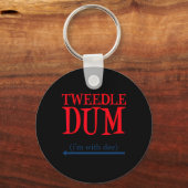 Tweedle Dum I'm With Dee - Lazy Coule Halloween C キーホルダー (正面)