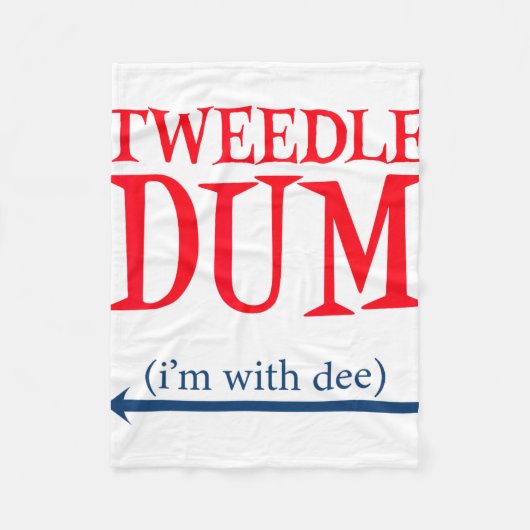 Tweedle Dum I'm With Dee - Lazy Coule Halloween C フリースブランケット (正面)