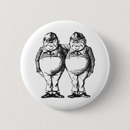 Tweedledum及びTweedledee 缶バッジ (正面)
