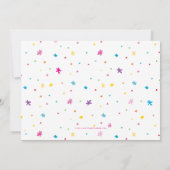 TWEEN BIRTHDAY PARTY明るい色レッツパーティー 招待状 (裏面)