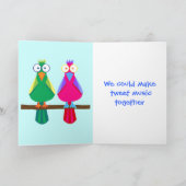 Tweet music Valentine birds シーズンカード (内部)