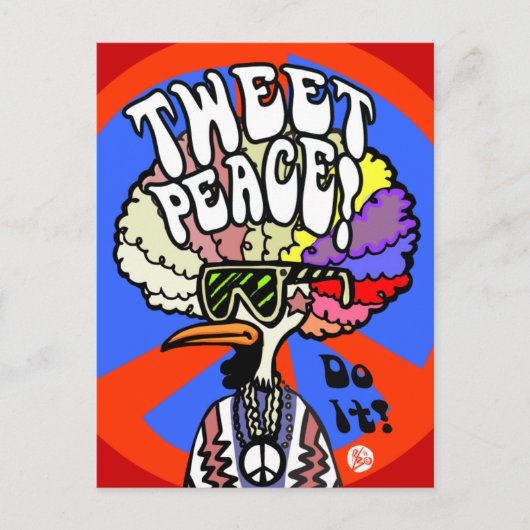 Tweet Peace！ポストカード ポストカード (正面)