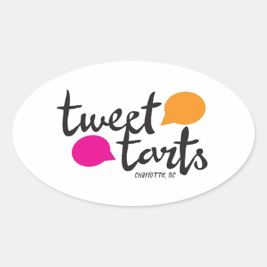 Tweet Tarts Ovalステッカー 楕円形シール (正面)