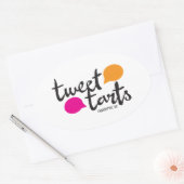 Tweet Tarts Ovalステッカー 楕円形シール (封筒)