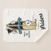 TWEETY™およびSYLVESTER™のサーフラー シェルパブランケット (正面(横))