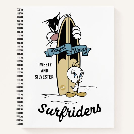 TWEETY™およびSYLVESTER™のサーフラー ノートブック (正面)
