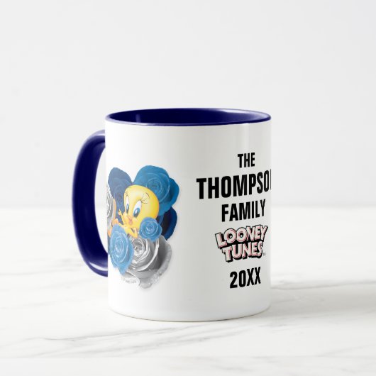 TWEETY™とバラ家族の写真 マグカップ (正面左)