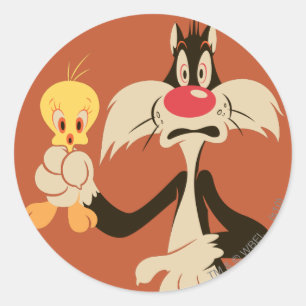 TWEETY™を使用したSYLVESTER™ ラウンドシール