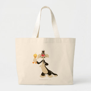 TWEETY™を搭載したSYLVESTER™ ラージトートバッグ