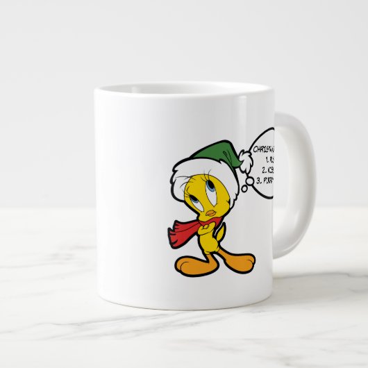 TWEETY™クリスマスの感想 ジャンボコーヒーマグカップ (正面右)