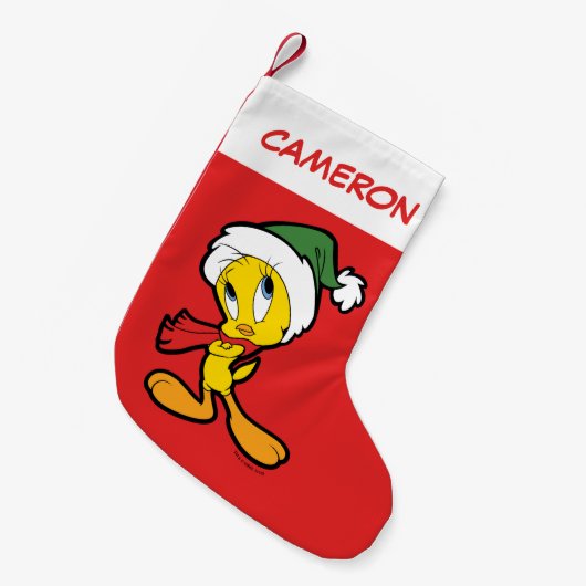 TWEETY™クリスマスの感想 スモールクリスマスストッキング (正面 (吊り時))