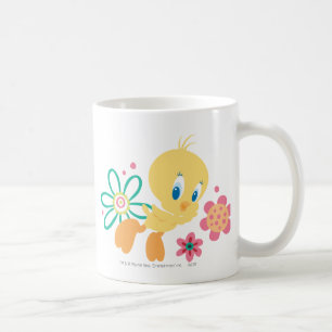TWEETY™ グリーンライン フラワー コーヒーマグカップ