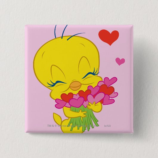 TWEETY™ハート 缶バッジ (正面)