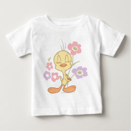 TWEETY™ピンク紫の花 ベビーTシャツ
