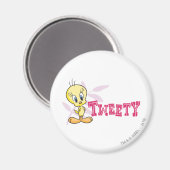 「TWEETY™」ピンク マグネット (正面/裏面)