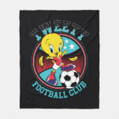 TWEETY™ フットボールクラブ バッジ フリースブランケット (正面)