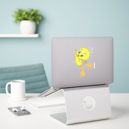 TWEETY™フライを見る シール (デスク上のノートパソコン)