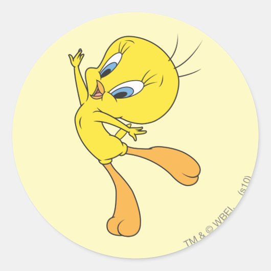 TWEETY™フライを見る ラウンドシール (正面)
