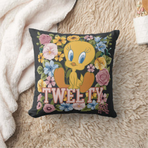 TWEETY™ フラワーステッチグラフィック クッション