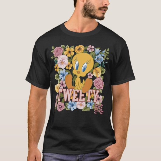 TWEETY™ フラワーステッチグラフィック Tシャツ (正面)