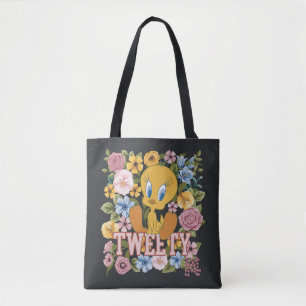 TWEETY™ フラワー刺繍グラフィック トートバッグ