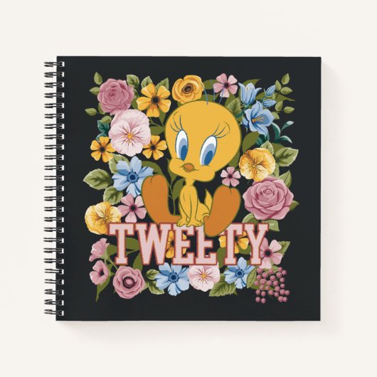 TWEETY™ フラワー刺繍グラフィック ノートブック (正面)