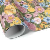 TWEETY™ フラワー刺繍パターン ラッピングペーパー (ロールコーナー)