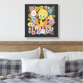 TWEETY™ フラワー刺繍 グラフィック キャンバスプリント (インサイチュ (寝室))