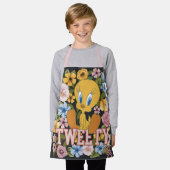 TWEETY™ フローラル刺繍グラフィック エプロン (着用した状態)