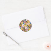 TWEETY™ フローラル刺繍風パターン ラウンドシール (封筒)