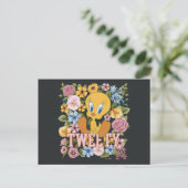 TWEETY™ フローラル刺繍 グラフィック ポストカード (スタンド正面)