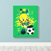 TWEETY™ ブラジル代表サッカーデザイン キャンバスプリント (インサイチュ (ウッドフロア))