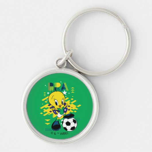 TWEETY™ ブラジル代表サッカーデザイン キーホルダー (正面)
