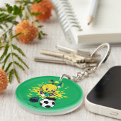 TWEETY™ ブラジル代表サッカーデザイン キーホルダー (正面右)