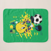 TWEETY™ ブラジル代表サッカーデザイン シェルパブランケット (正面(横))