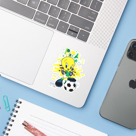 TWEETY™ ブラジル代表サッカーデザイン シール (ノートパソコンとiPhone)