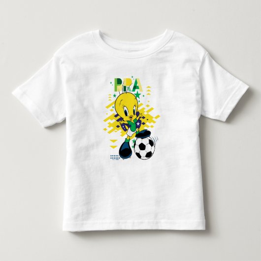 TWEETY™ ブラジル代表サッカーデザイン トドラーTシャツ (正面)