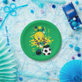 TWEETY™ ブラジル代表サッカーデザイン ペーパープレート (パーティー)