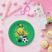 TWEETY™ ブラジル代表サッカーデザイン ペーパープレート (パーティー)