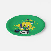 TWEETY™ ブラジル代表サッカーデザイン ペーパープレート (アングル)