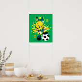 TWEETY™ ブラジル代表サッカーデザイン ポスター (キッチン)