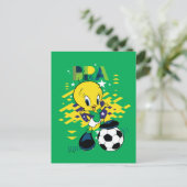 TWEETY™ ブラジル代表サッカーデザイン ポストカード (スタンド正面)