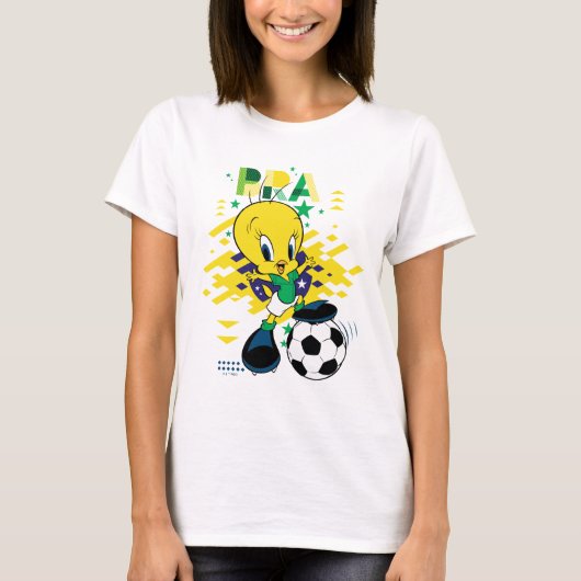 TWEETY™ ブラジル代表サッカーデザイン Tシャツ (正面)