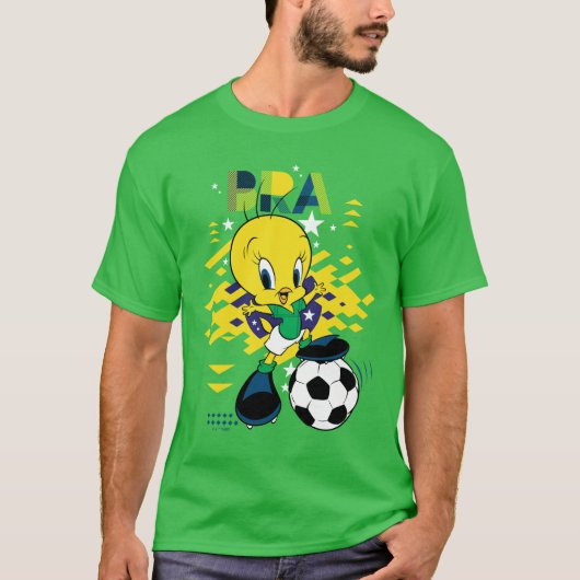 TWEETY™ ブラジル代表サッカーデザイン Tシャツ (正面)